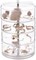 Clear Jewelry Box, Ring Earrings Necklace Bracelet Bangle Watch Jewelry Storage Box for Women, 4-Layer Rotating Travel Jewelry Tray Case with Lid,4.5 * 4.5 * 7 inch